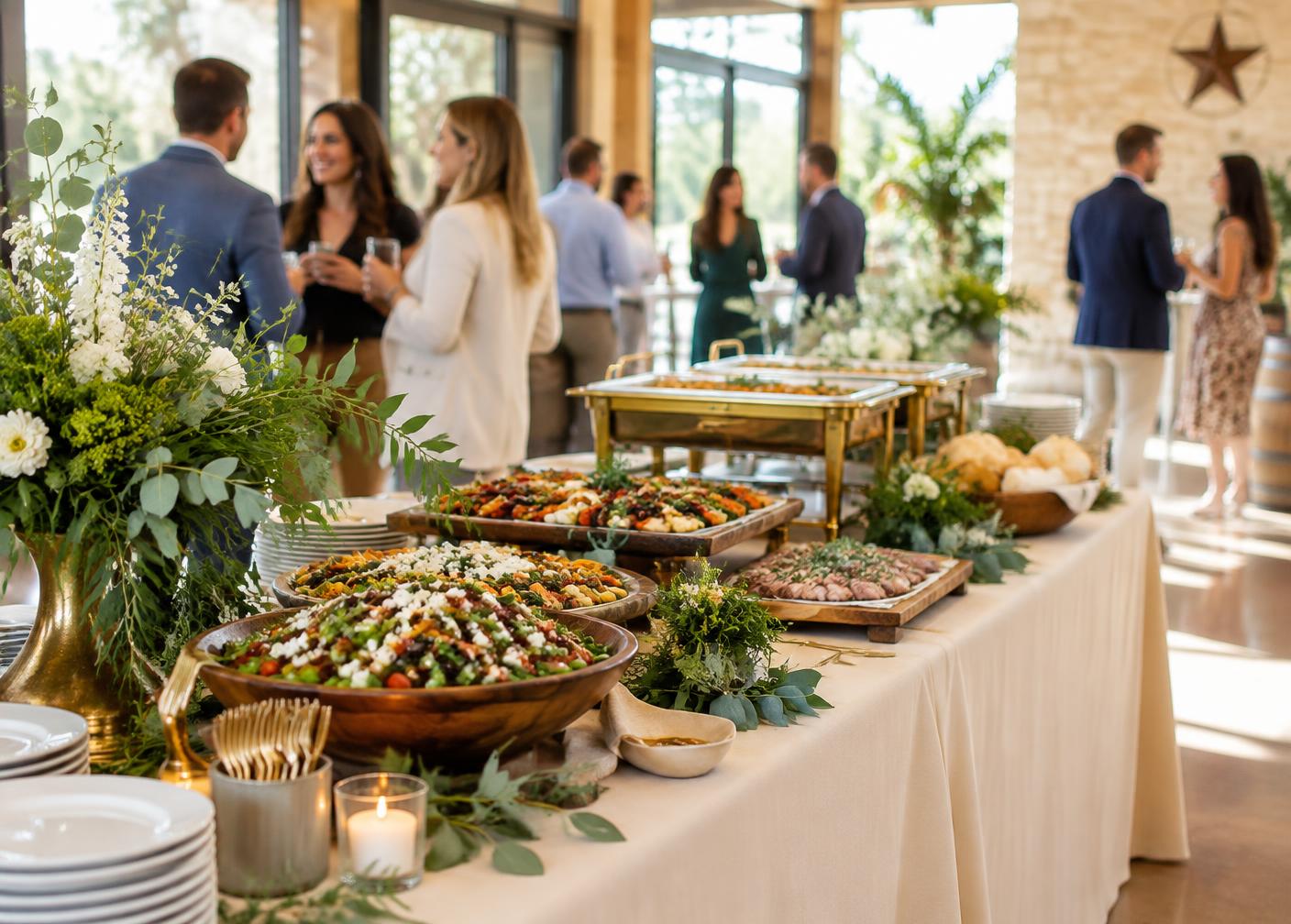 Demo image of a buffet at a business gathering